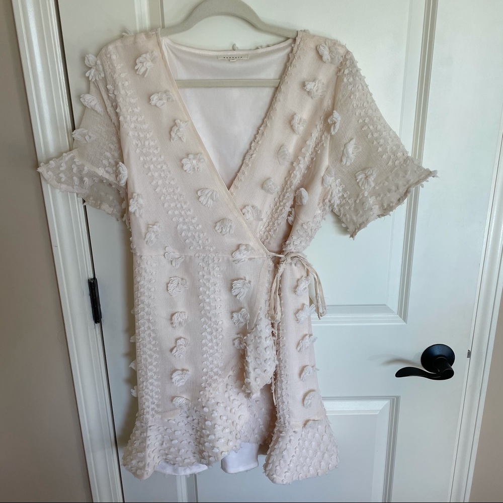 3D Flower Wrap Dress